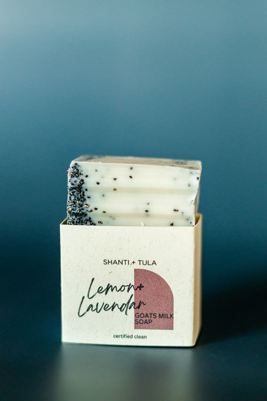 Lemon + Lavendar Goats Milk Scrub Bar