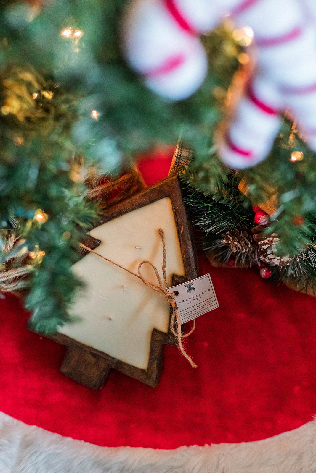 Christmas Tree Dough Bowl Candles