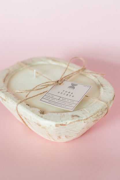 Oval Dough Bowl Candles