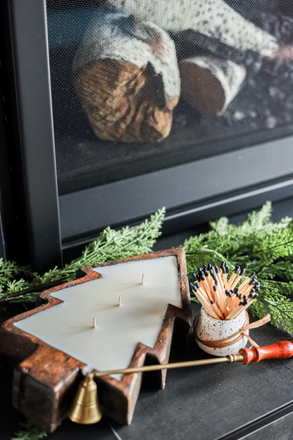 Christmas Tree Dough Bowl Candles